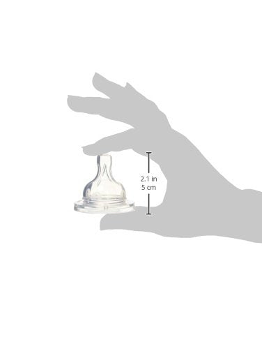 Philips AVENT Anti-Colic Nipple, Clear, Newborn (Pack of 4) (SCF421/27)