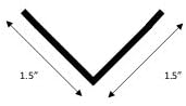 Stainless Steel Corner Guard, 1.5" X 1.5" X 48", No Wings