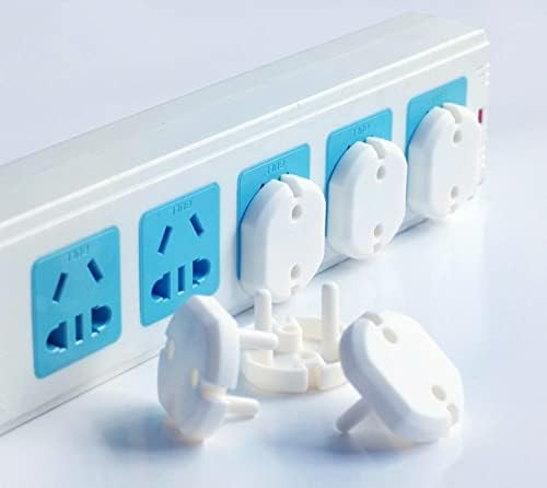 Heyiarbeit 20pcs Outlet Covers Child Proof Plug Cover Electrical Protector Safety Caps for Home Office Electrical Outlets Child Safety Socket Cover 2 Holes White