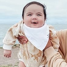 DiaperSquad's 100% Organic Cotton Baby Drool Bibs, Super Absorbent & Adjustable Baby Bibs for Drooling and Teething