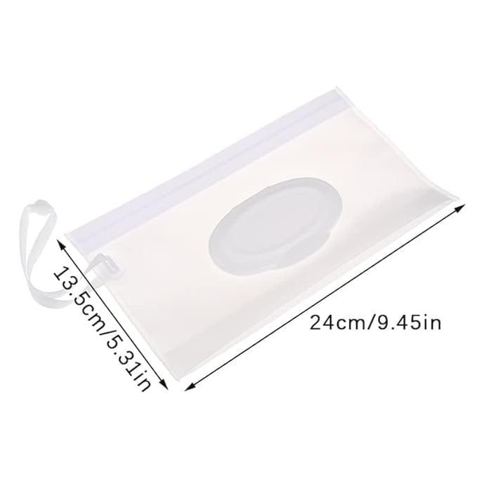 Baby Wipe Case Travel Holder Keeps Wipes Moist Set of Wet Wipes Holders Cases Portable Travel On The Go Refillable Dispenser Container Waterproof Wipe Container with Sealed Zipper Wipes and Holders
