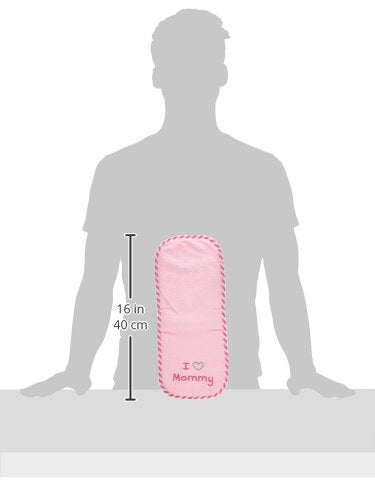 Luvable Friends Unisex Baby Cotton Burp Cloths with Fiber Filling, Pink Mom, One Size