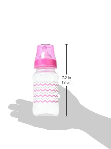 2 Piece Wide Bottle Whale Zigzag, Pink/Grey, Multicolored