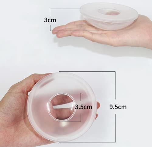 Breast Shells Nursing Cups Milk Saver Protect Sore Nipples for Breastfeeding Collect Breastmilk Leaks for Nursing Moms Soft and Flexible Silicone Material Reusable, 2-Pack