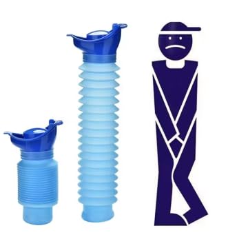 Adjustable Emergency Urinal 750ml, Portable Toilet for Car, Portable Mini Outdoor Camping Travel Shrinkable Personal Mobile Toilet Potty Pee Bottle for Kids or Adult
