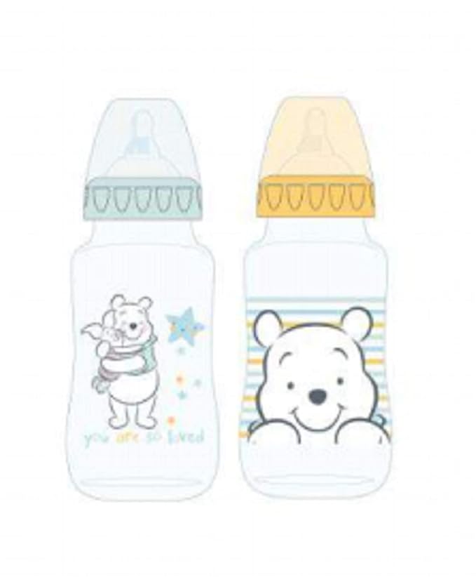 Winnie The Pooh 11 OZ Bottles, 2 Pack, BPA Free, Baby Gift, FD51174