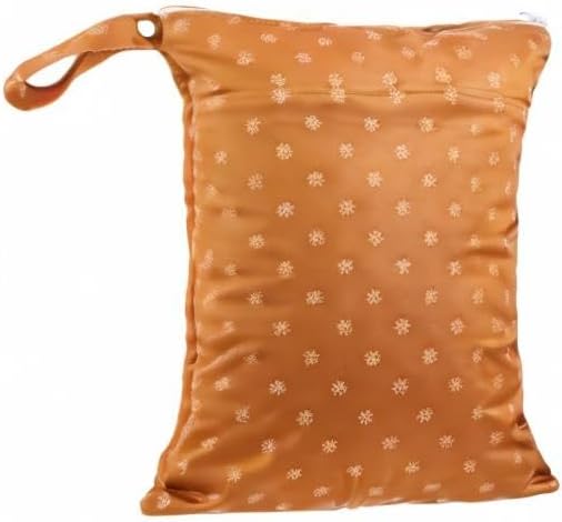 MOMIGO 3 pcs/set Wet Dry Bags for Baby Cloth Diapers - Reusable Washable for Stroller, Diapers, Travel Bags, Gym Bag 11.8 * 15.7 inch (Sun)