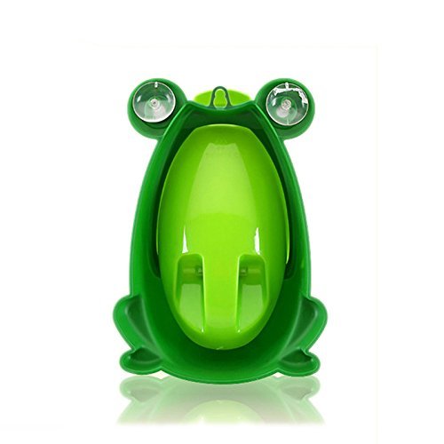 Cute Frog Potty Training Urinal for Boys with Funny Aiming Target - Blackish Green