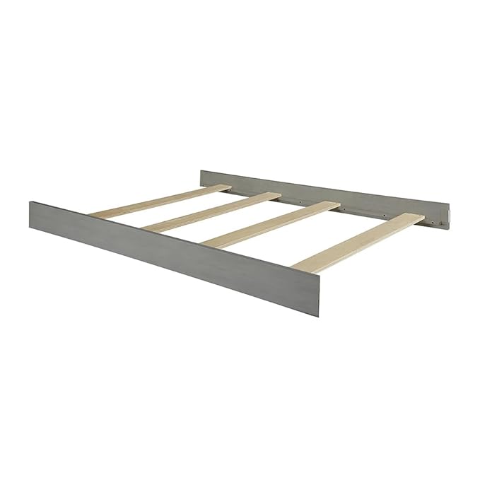 Full-Size Conversion Kit Bed Rails for Oxford, Soho, Ozlo & Avalon Baby Convertible Cribs - Solid Wood - Toddler and Adult Rail for Full-Size Bed - Nursery & Baby Furniture (Rustic Grey, Bolt-On Kit)