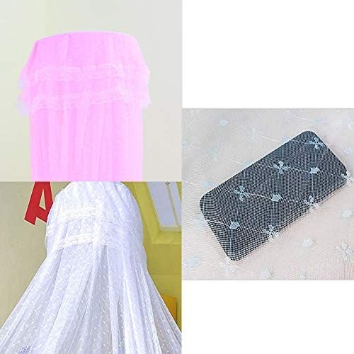 Baby Infant Toddler Bed Dome Cots Mosquito Netting Hanging Bed Net Mosquito Bar Frame Palace-Style Crib Bedding Set (White Mosquito Netting Only, Without Stand)