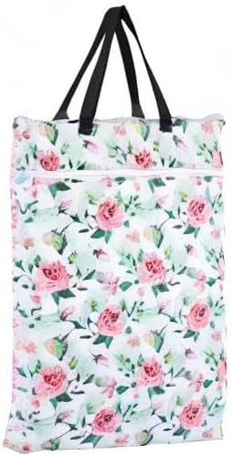 Large Hanging Wet/Dry Cloth Diaper Pail Bag for Reusable Diapers or Laundry