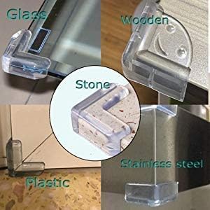 Safety Corner Protectors Guards, 8 pcs Baby Proofing Safety Corner Clear Furniture Table Corner Protection, Kids Soft Table Corner Protectors for Child for Furniture Against Sharp Corners