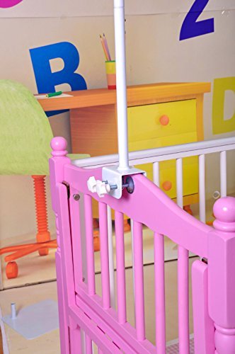 Baby Boys Girls Dome Mosquito Net Nursery Crib Bed Canopy Mesh Insect Netting with Clip-on Bracket, Yellow