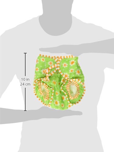 Kushies Swim Diaper X-Large 35-50 lbs/16-23 Kg, Green Daisy