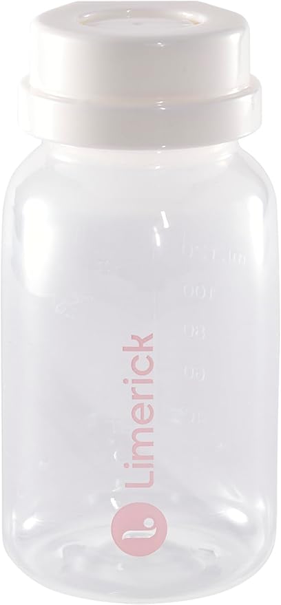 Limerick 4 oz Breast Milk Storage Bottles, BPA Free & Dishwasher Safe, Formula Storage Bottles, Open Neck for Easy Collection & Storage
