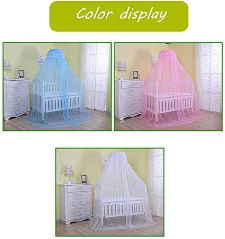 Baby Infant Toddler Bed Dome Cots Mosquito Netting Hanging Bed Net Mosquito Bar Frame Palace-Style Crib Bedding Set (Blue Mosquito Netting Only, Without Stand)