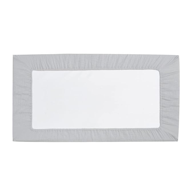 Cotton Changing Pad Cover,Unisex Diaper Change Table Sheet Ultra Soft Diaper Change Table Pad Cover Washable Changing Pad Sheets for Newborn,32in x 16in x 5in,Light Gray
