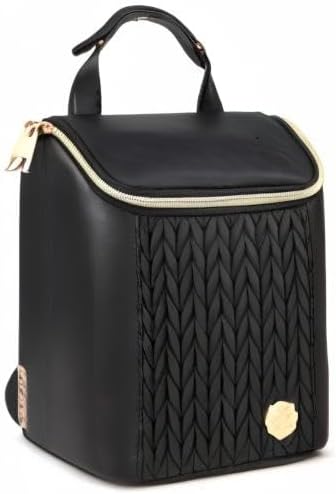 Baby Bottle Cooler Bag with Adjustable Straps to Fits Stroller or Diaper Bag,Insulated Baby Bottle Bag for Nursing Moms Daycare or Travel (Black)