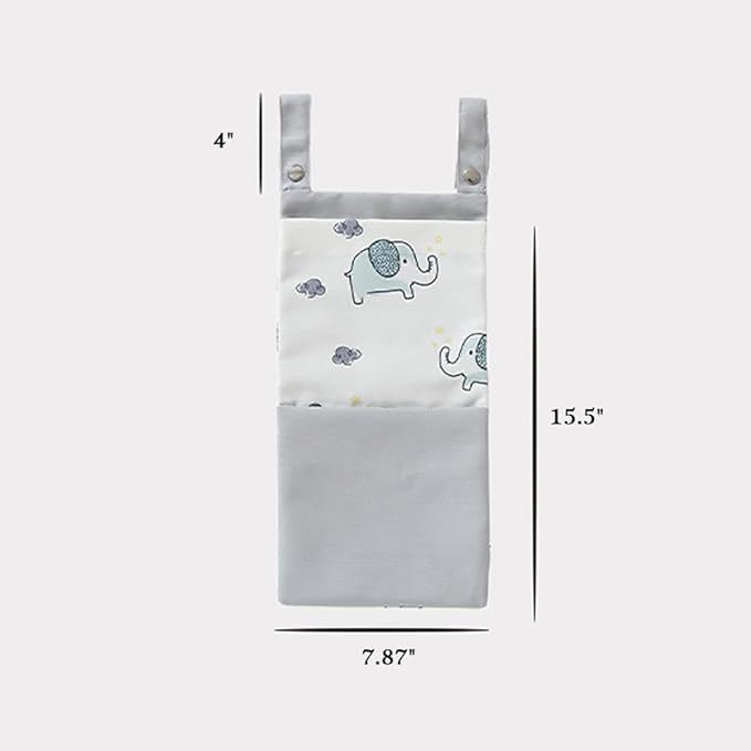 MOMIGO Baby Diaper Caddy Bag Stacker Organize - 2pcs Pockets Nursery Storage Bin for Diapers, Wipes & Toys (Rainbow)