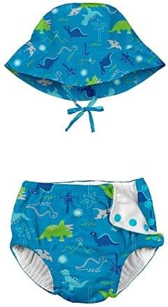 i play. by green sprouts Snap Reusable Swimsuit Diaper and Flap Sun Protection Hat