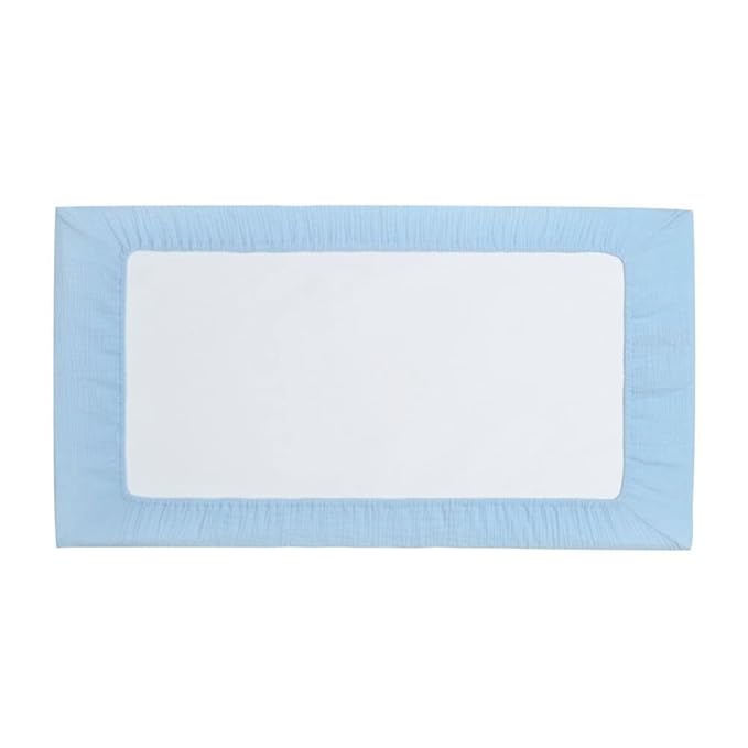 Cotton Changing Pad Cover,Unisex Diaper Change Table Sheet Ultra Soft Diaper Change Table Pad Cover Washable Changing Pad Sheets for Newborn,32in x 16in x 5in,Blue