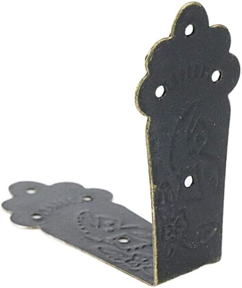 Mcredy 30 PCS Metal Corner Protector,Furniture Corner Hardware Corner Bracket for Cabinet Decorative,1.77 Inch Length