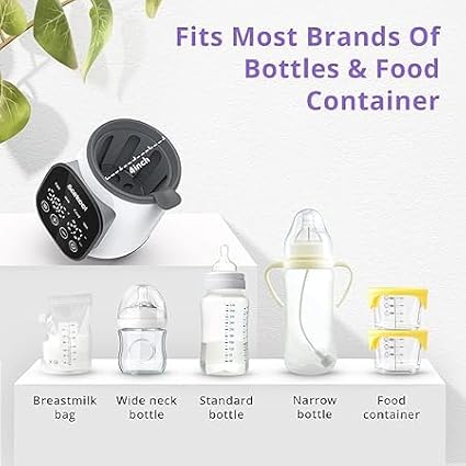 400W Fast Baby Bottle Heater, 7-in-1 Bottle Heater for Breast Milk and Formula, Food Jar, Breast Milk Bag, Timer, BPA-Free, Intelligent Accurate Temperature Control and LCD Display, 24 Hours Constant