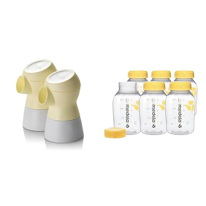 Medela Sonata Spare Parts Kit with 6 Pack 5 Ounce Breast Milk Storage Bottles for Sonata Breast Pump