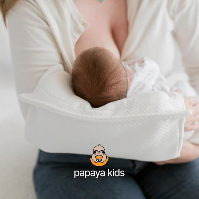 Baby Feeding Arm Pillow – Nursing Arm Pillow for Breastfeeding & Bottle Feeding, Portable Travel Nursing Pillow, Ergonomic Arm Support + Baby Head & Neck Support for Newborn & Infant, Washable
