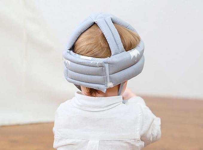 Baby Toddler Infant Head Helmet Kids Children Safety Helmet Head Cushion Protection Hat for Baby Walking Running Crawling(Grey Crown)
