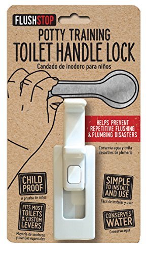 The Original Toilet Handle Lock (1-Pack) Most Trusted Toilet Handle Lock in THE World. Stops Flushing. Simple Install