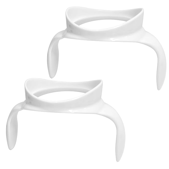 Replacement Bottle Handles Compatible with Avent Anti-Colic Bottle Series (White & Blue, 4 Pack)