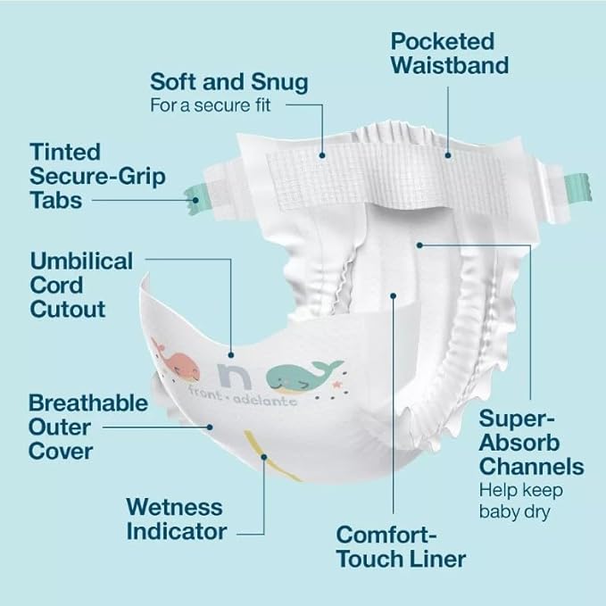 Disposable Diapers - (Size N - 162ct) up&up (Size-1, 35.0, Count)
