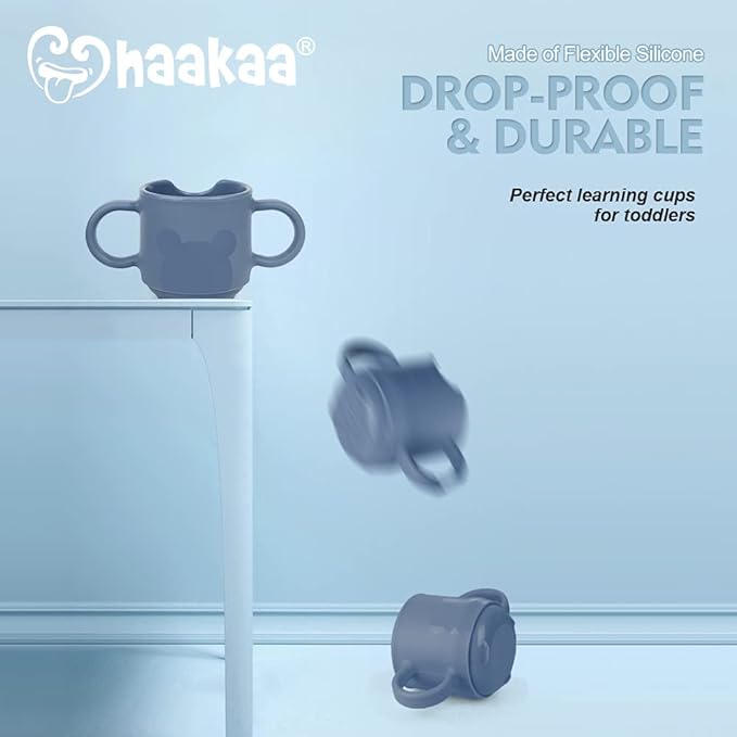 Haakaa Silicone Baby Fruit Food Feeder & Toddler Cup Combo