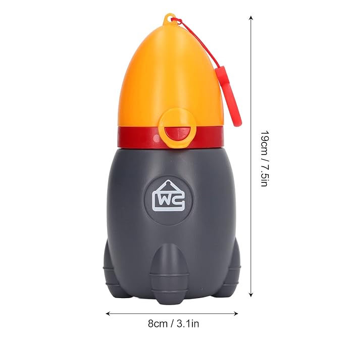 Pee Training Cup Good Sealing Cute Appearance Small Portable Boys Potty Training Urinal for Kids Home Car Travelling(Orange)