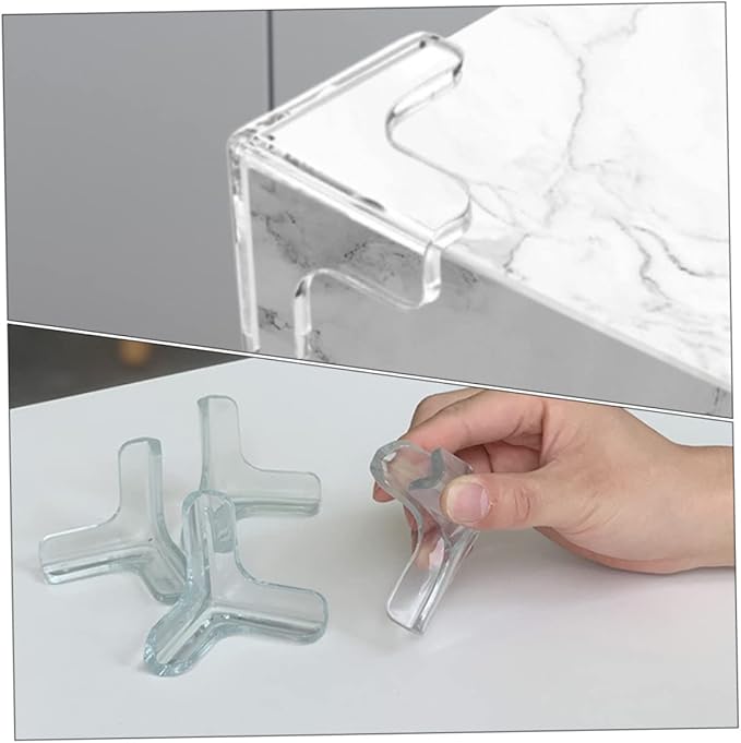 10 Pcs Clear PVC Corner Protectors Anti-Collision for Bed Frame Baby Proof Edges Covers Furniture Corner Guard
