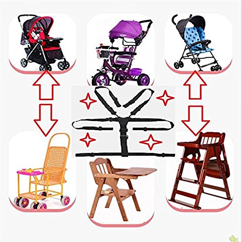 High Chair Straps Harness, 5 Point Harness,Universal Baby Safe Belt Holder Replacement for Wooden High Chair