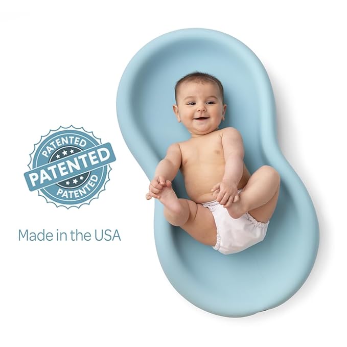 Keekaroo Peanut Changer Baby Blue – The Original Made in USA Easy-to-Clean Changing pad and The only Shell Over Foam, Fully impermeable to Fluid - Limited Edition Color