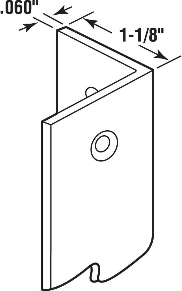 Prime-Line U 10075 Corner Shield, 1-1/8 In. by 96 In. with Holes and Screws, Clear (Single Pack)