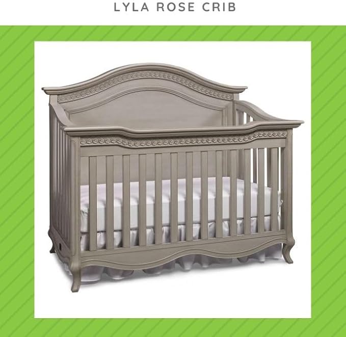 Toddler Bed Safety Guard Rail for Bel Amore & Cosi Bella Convertible Cribs by Bivona - Solid Wood Rail for Convertible Crib to Toddler Bed - Safety Guard Rail for Children (Saddle Grey - Lyla Rose)