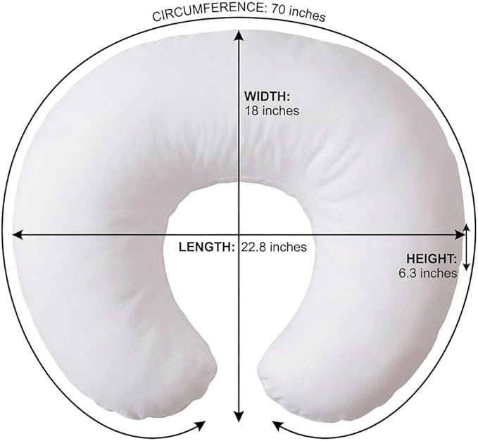Nursing Pillow, Breastfeeding Pillows with Removable Cover for Mom with Breathable Filling, Ergonomic Baby Feeding Essentials for Bottle and Breastfeeding (Naked Pillow-New)