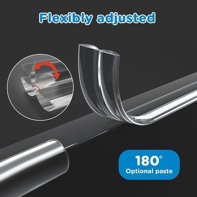 Edge Protector Strip, Corner Protector Baby,Corner Protectors for Furniture with3M Adhesiveft,Safe for Table, Fireplace (0.6x0.6 in Width 13.1 ft Length)