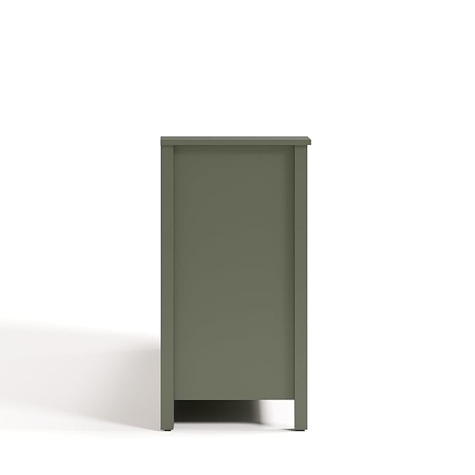 Storkcraft Alpine 6-Drawer Dresser (Olive) – GREENGUARD Gold Certified, Green Dresser for Bedroom, Kids & Nursery Storage Drawers, Safety Interlocking Drawers, Pre-Installed Tracks, Kids Bedroom