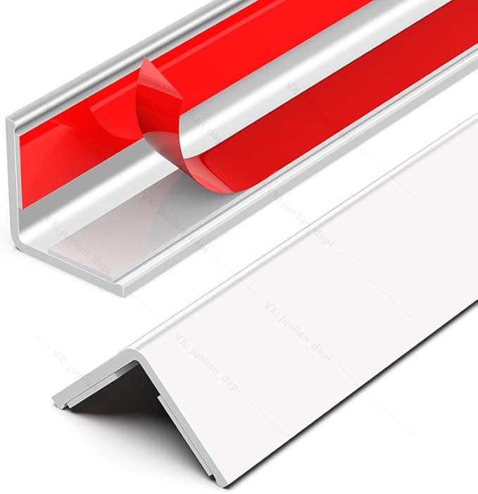 Frychee Wall Corner Protector, Walls Edge Protector,Self-Adhesive Wall Corner Guards,PVC Double Side Edge Protector, Furniture Stairs Guard (2, 2.5x90cm/0.98x35.4in)