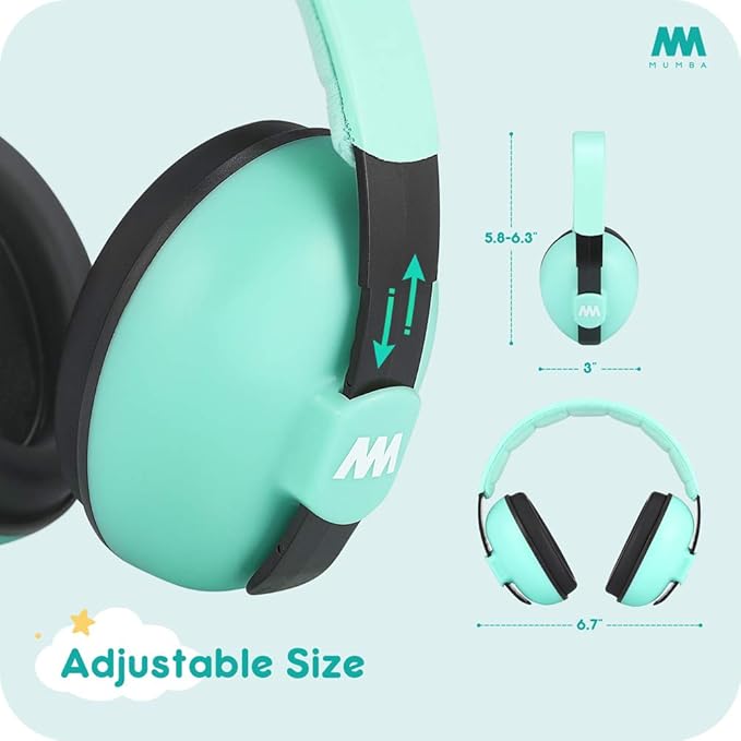 Mumba Baby Ear Protection Noise Cancelling Headphones for Babies and Toddlers Baby Earmuffs - Ages 3-24+ Months - for Sleeping, Studying, Airplane, Concerts, Movie, Theater, Fireworks