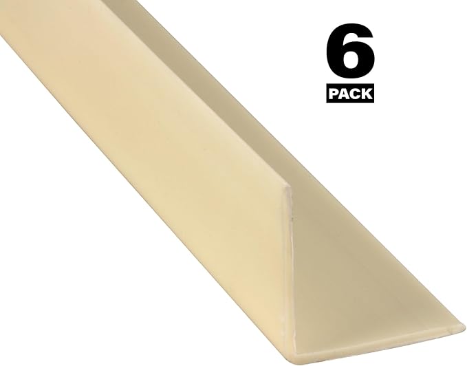 Prime-Line MP10346 2-1/2 In. x 48 In. Almond Corner Shield (6 Pack)