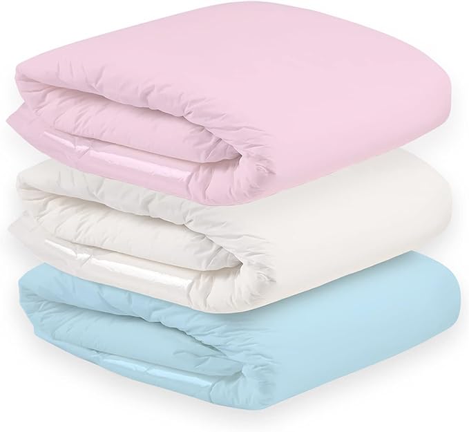CutiePlusU Adult Diapers Heavy Absorption Dry Surface Disposable All Night-Blue,Pink,White 3 Pieces (Large 37"-47")