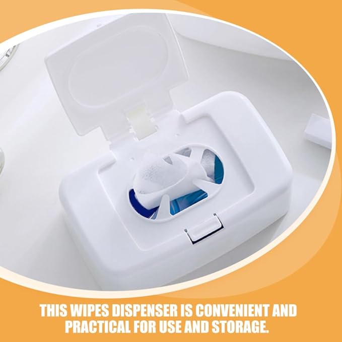BESPORTBLE 3Pcs White PP Wipe Dispenser Box: Push Button Holder for Baby and Adult Flushable Wipes - Minimalist Wet Tissue Case Fits Water
