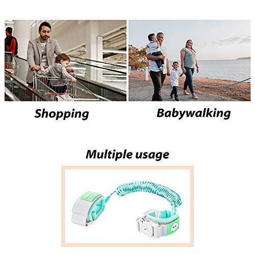 Reflective Anti Lost Wrist Link, Safety Wristband Walking Harness Leash with Lock for Toddlers, Babies & Kids(2.5m/ 1 Pack)
