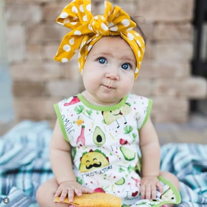 BapronBaby Taco Party Bapron - No Neck Tie Safer Bib for Baby & Toddler - Soft Waterproof Stain Resistant - Machine Washable - Sz Preschool 3-5yrs